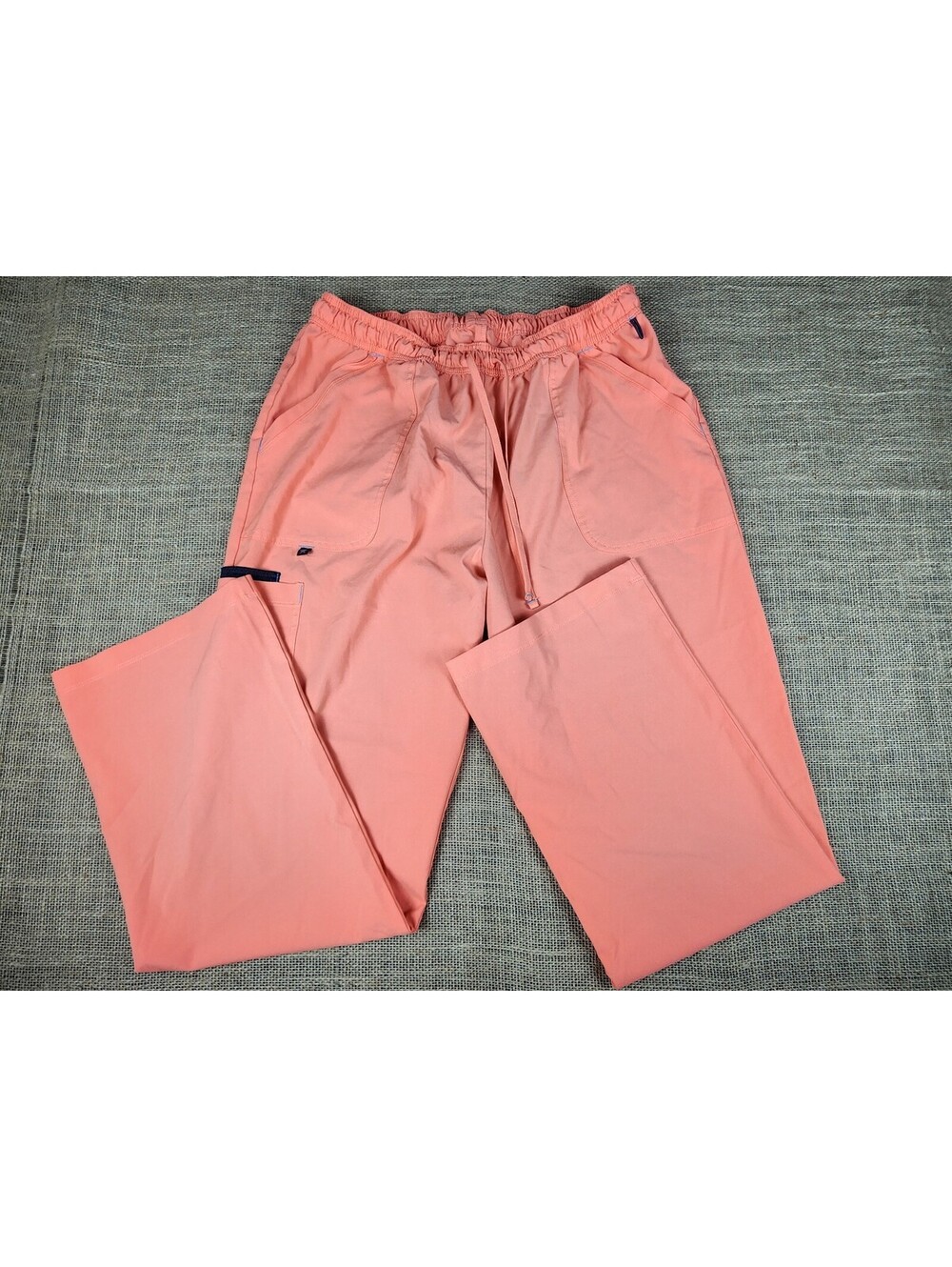 ScrubStar Womens Coral Pink Drawstring Scrub Pants with Pockets